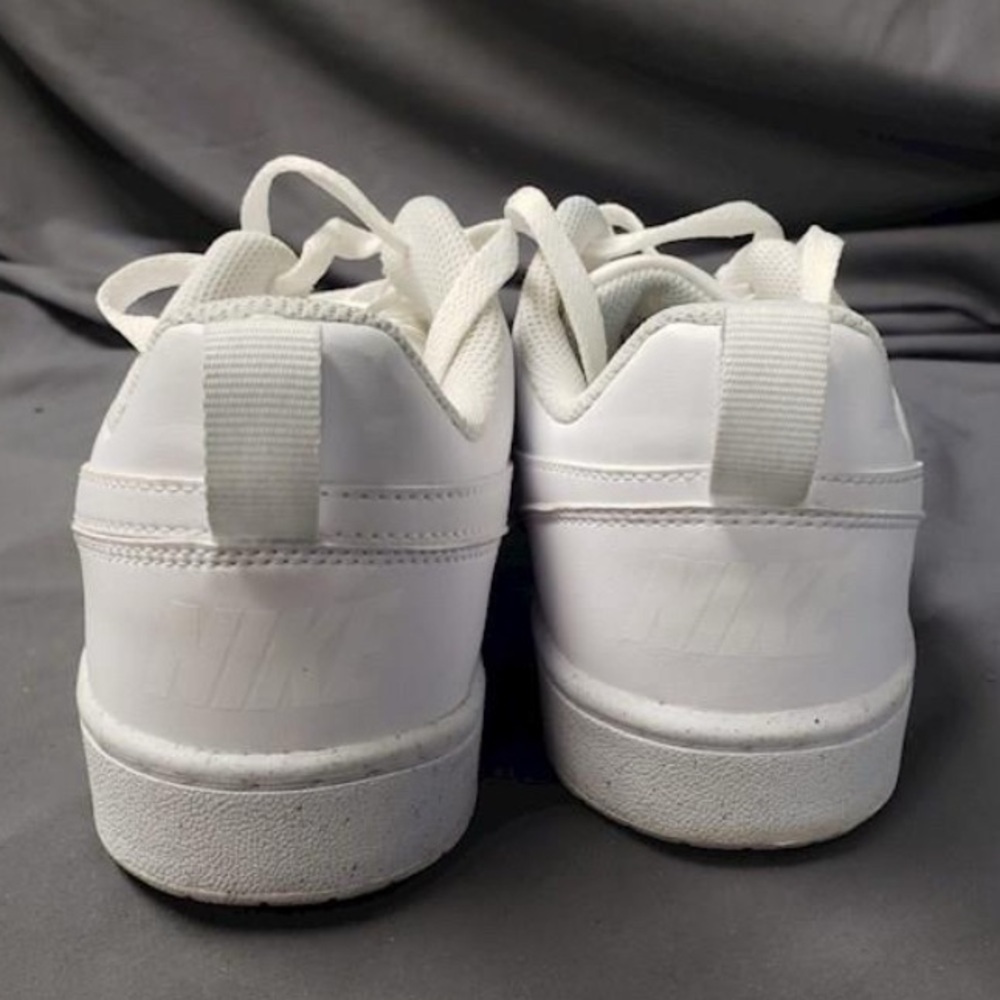 Nike Court Vision White Leather‎ Shoes Size 7Y - Picture 4 of 6